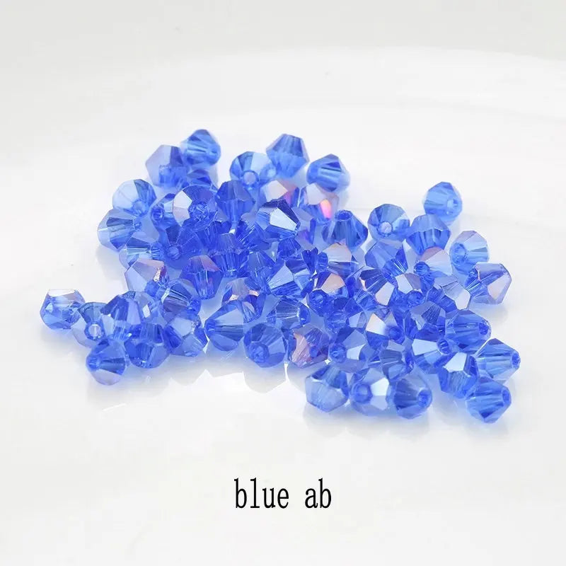 4mm Shiny Crystal Bicone Beads Loose Spacer Beads for DIY Jewelry Making 200pcs