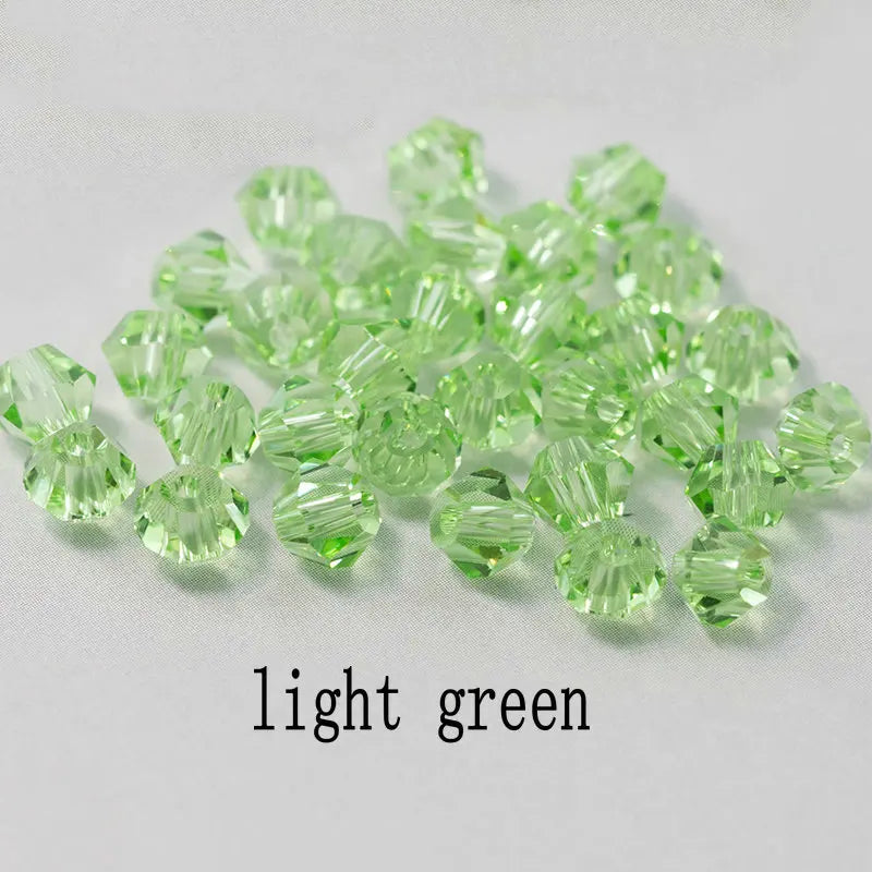 4mm Shiny Crystal Bicone Beads Loose Spacer Beads for DIY Jewelry Making 200pcs