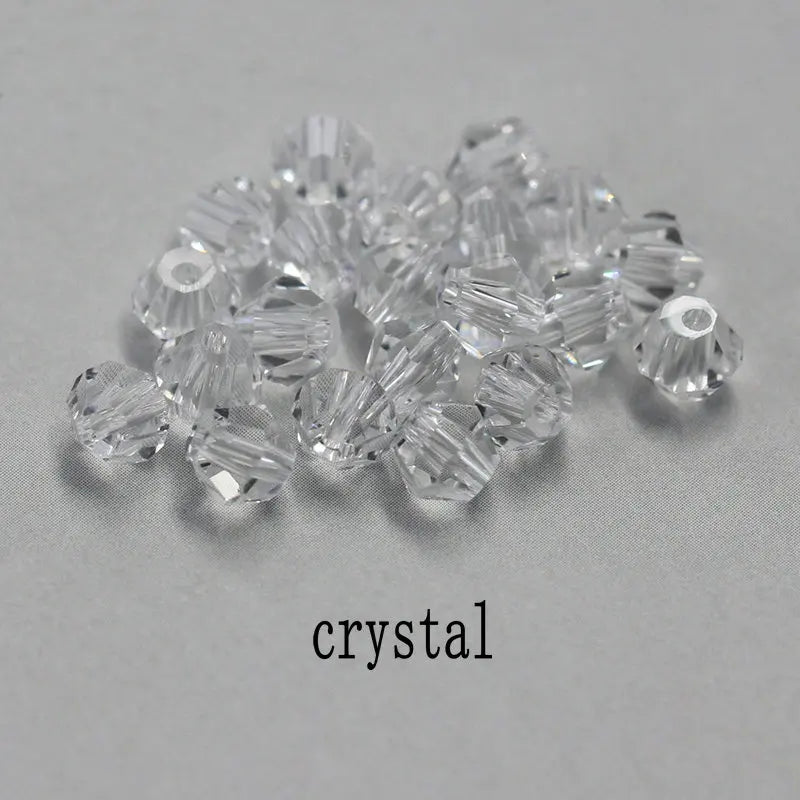 4mm Shiny Crystal Bicone Beads Loose Spacer Beads for DIY Jewelry Making 200pcs