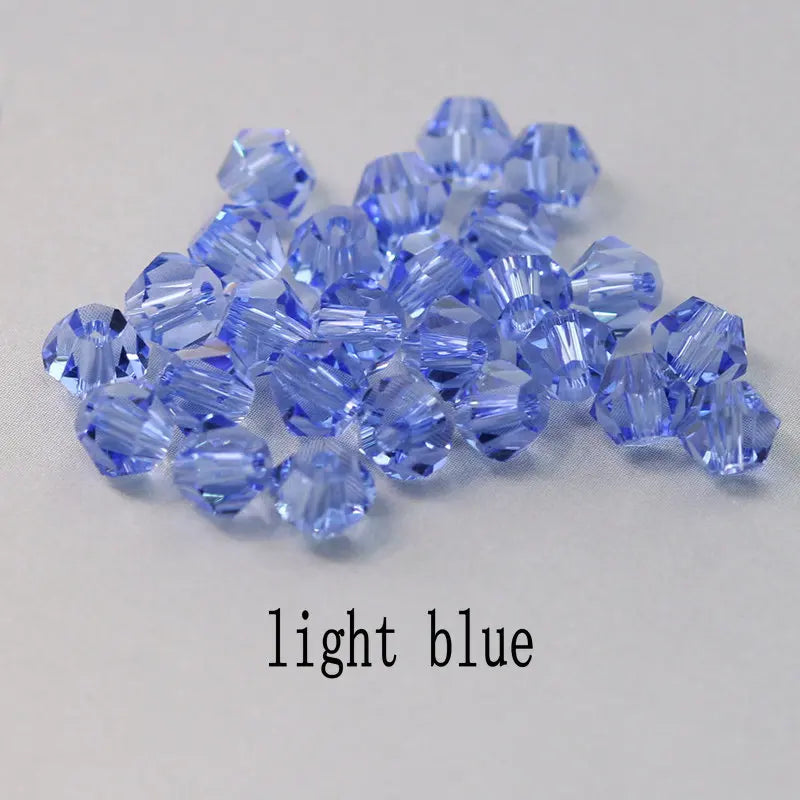 4mm Shiny Crystal Bicone Beads Loose Spacer Beads for DIY Jewelry Making 200pcs
