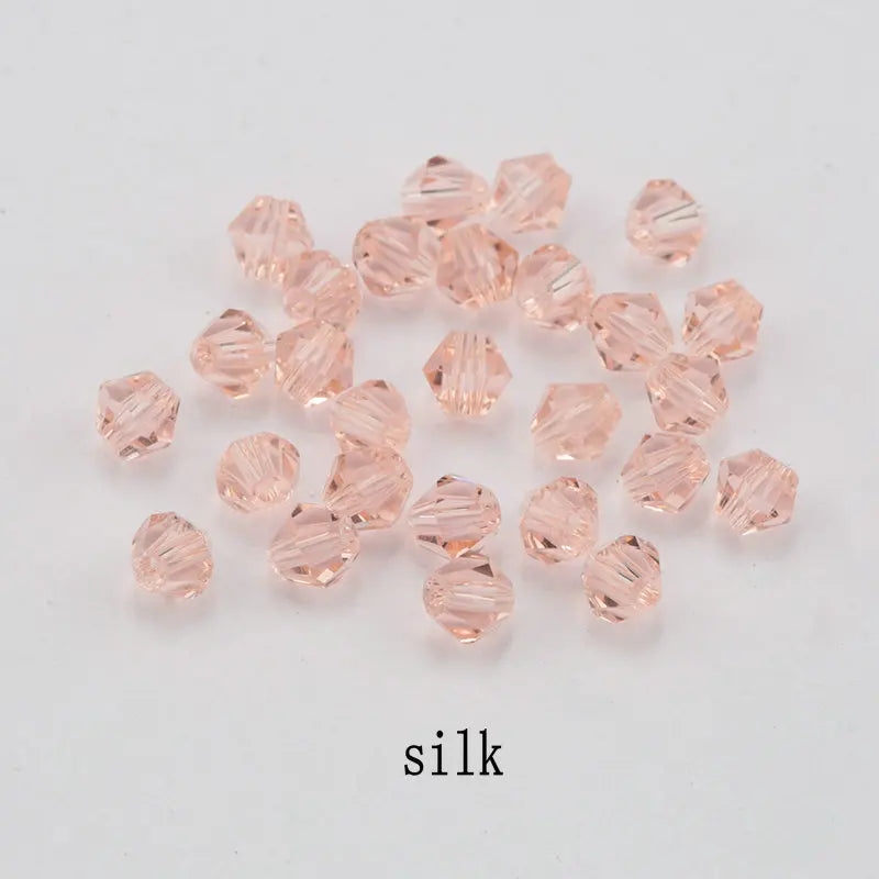 4mm Shiny Crystal Bicone Beads Loose Spacer Beads for DIY Jewelry Making 200pcs