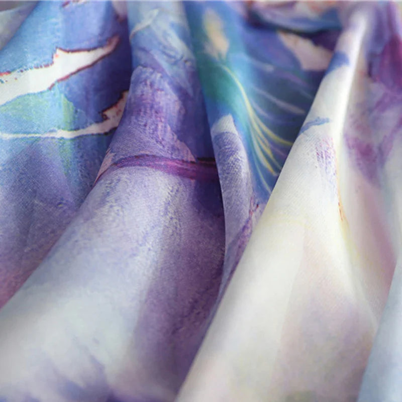 Plus Size Boho Maxi Dress Floral Chiffon Long Sleeve