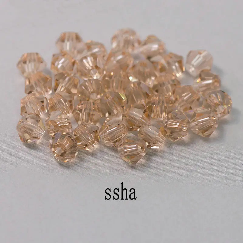4mm Shiny Crystal Bicone Beads Loose Spacer Beads for DIY Jewelry Making 200pcs