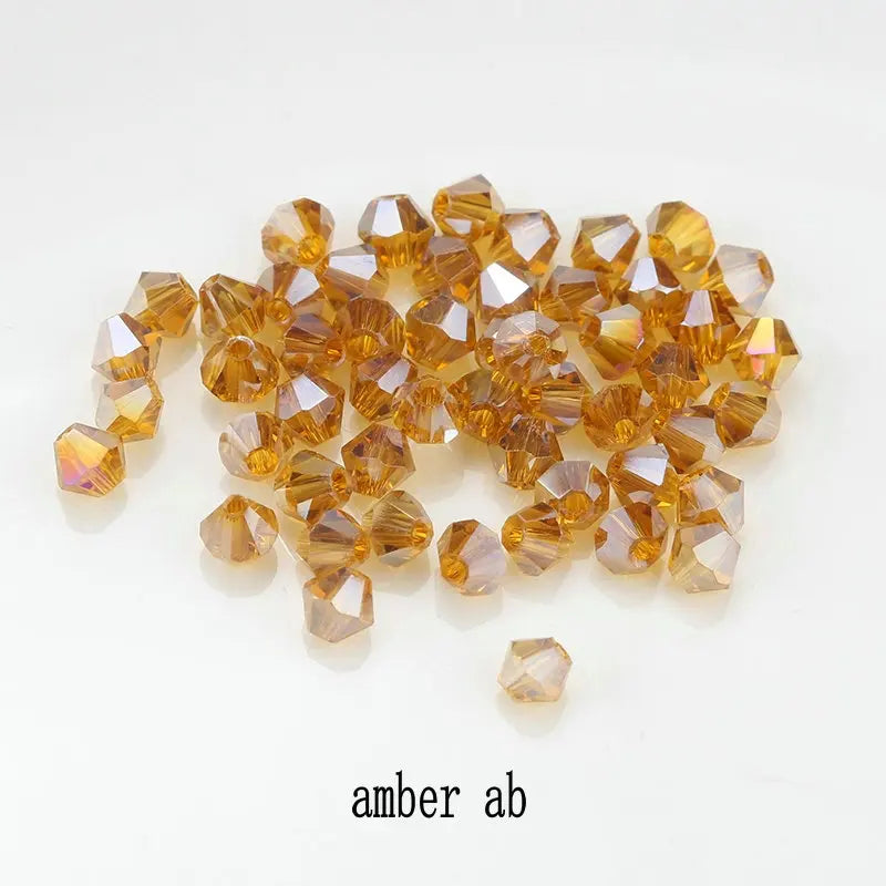 4mm Shiny Crystal Bicone Beads Loose Spacer Beads for DIY Jewelry Making 200pcs