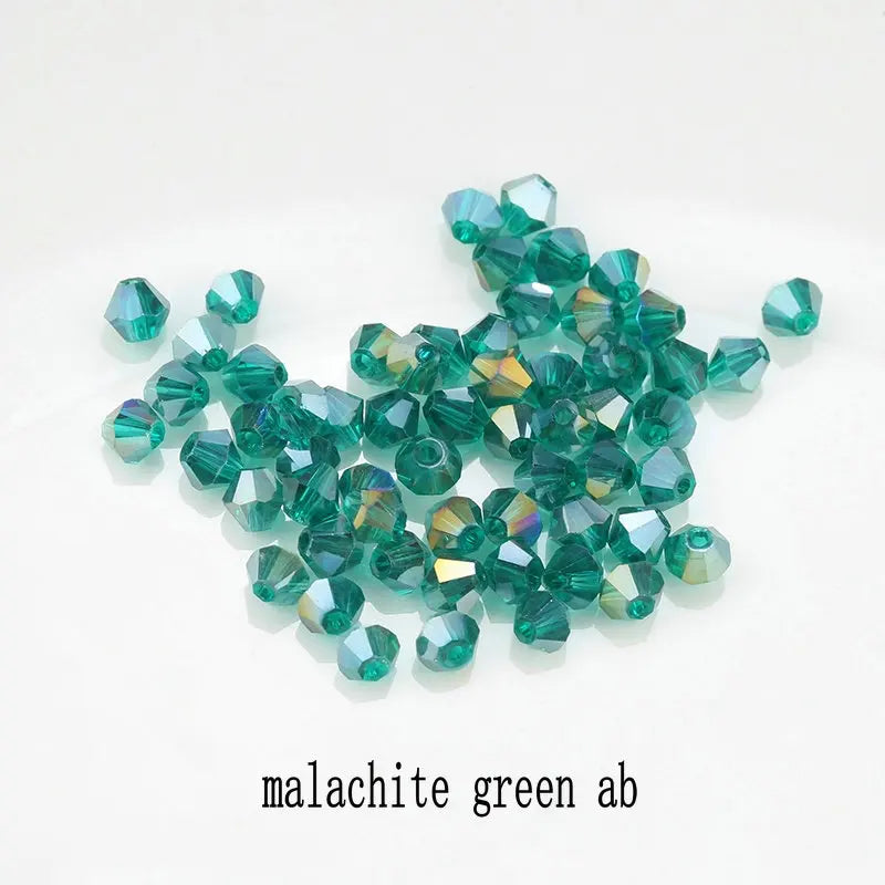 4mm Shiny Crystal Bicone Beads Loose Spacer Beads for DIY Jewelry Making 200pcs