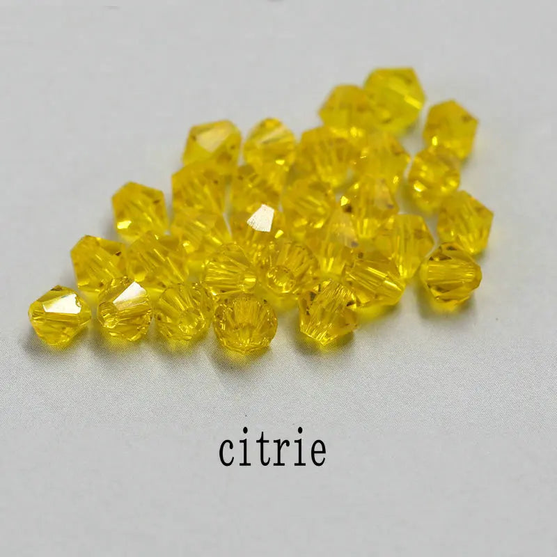 4mm Shiny Crystal Bicone Beads Loose Spacer Beads for DIY Jewelry Making 200pcs