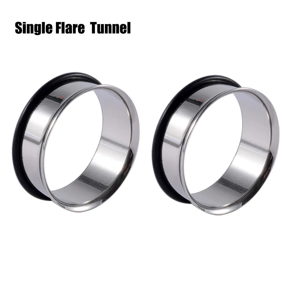 Black and White Acrylic Spiral Ear Stretcher Taper Piercing Expander Plugs 12mm to 24mm