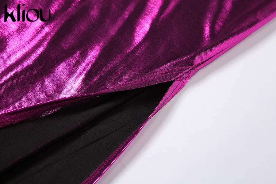 Backless Maxi Dress Party Sheath For Women Shiny Glam