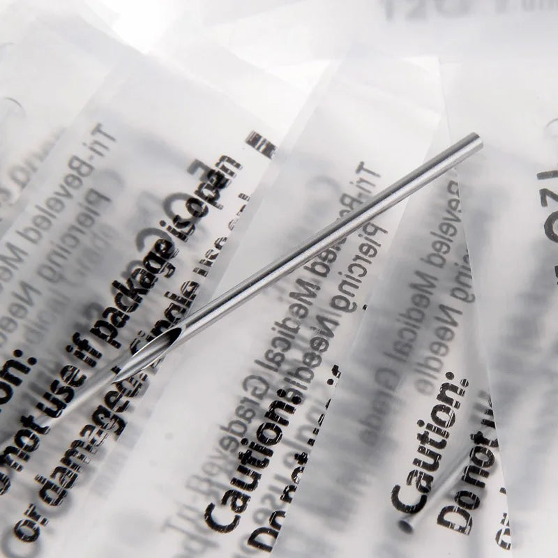 Surgical Steel Disposable Body Piercing Needles Sterile Medical Grade 12G to 20G Individual Pack
