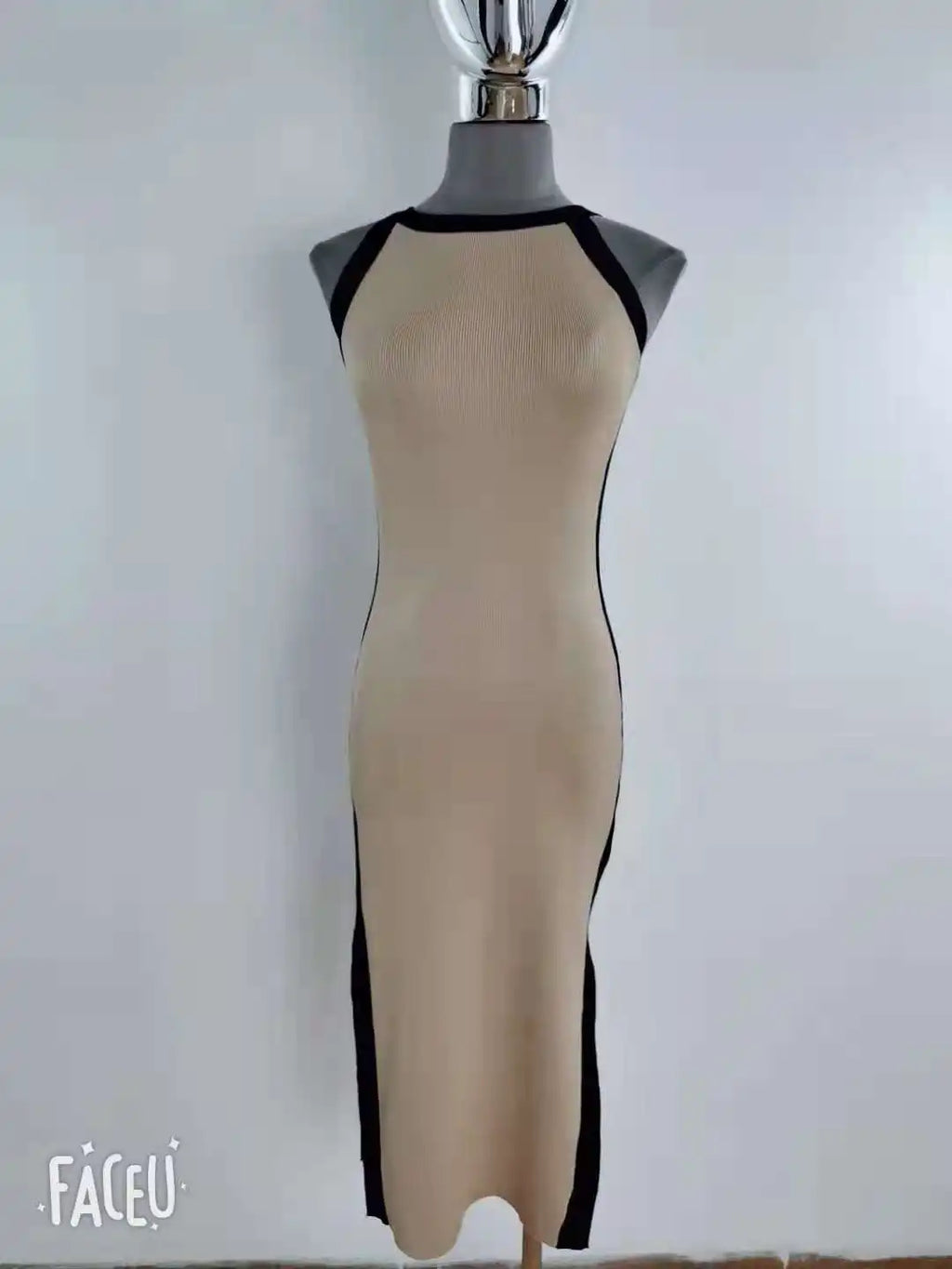 Womens Summer Bodycon Maxi Dress Sleeveless Bandage Knit