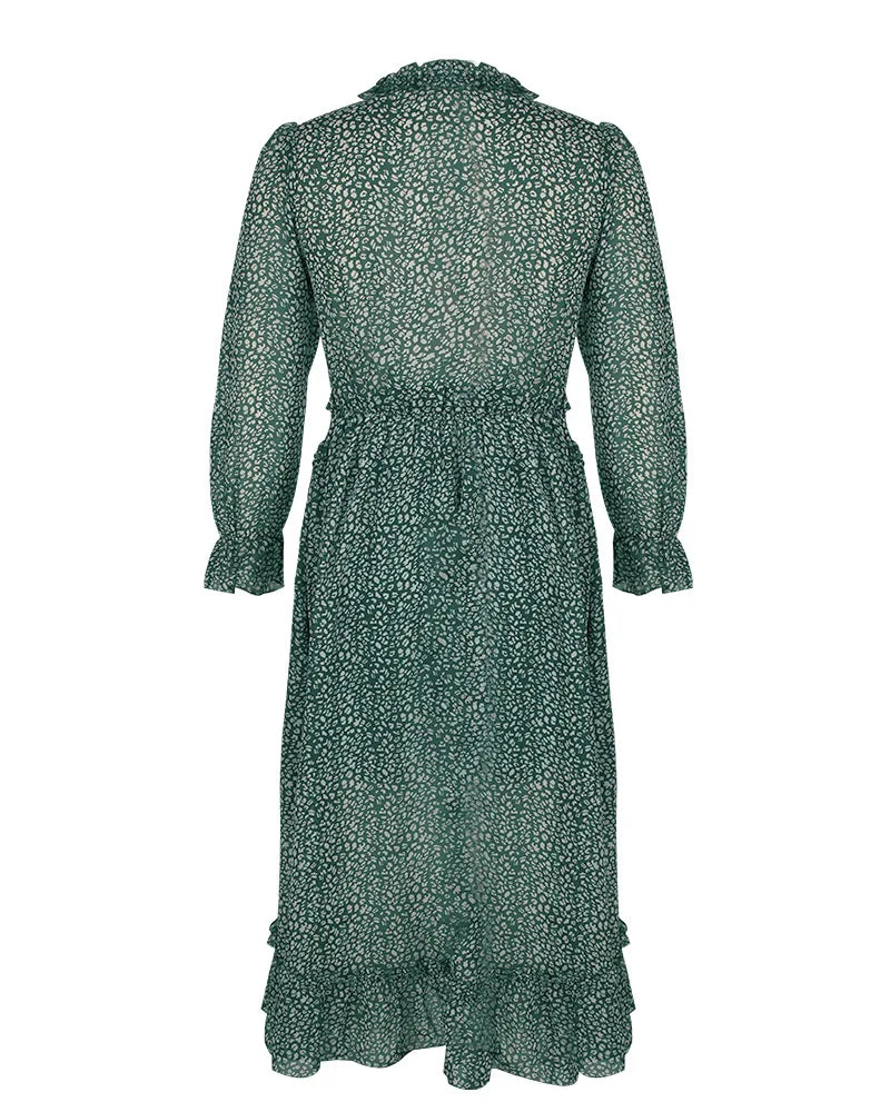 Floral Chiffon Maxi Dress With V Neck And Butterfly Sleeves