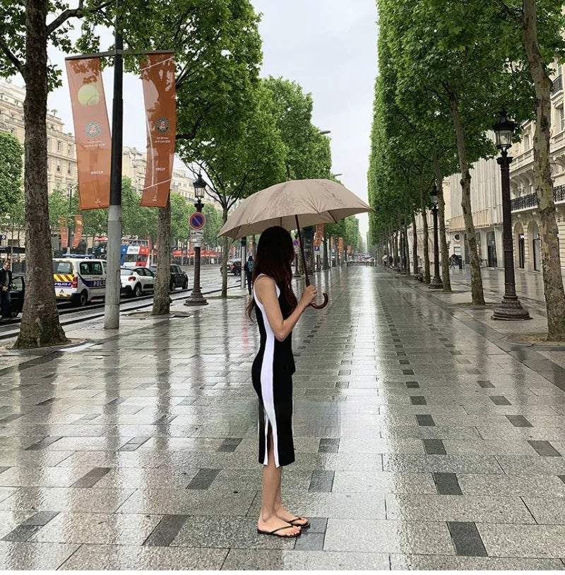 Womens Summer Bodycon Maxi Dress Sleeveless Bandage Knit