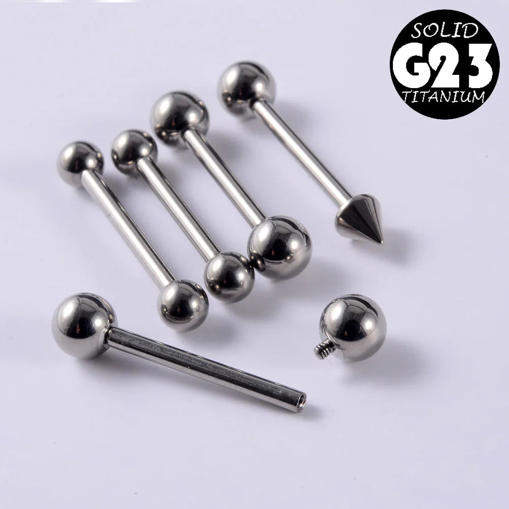 12 Piece Surgical Steel Piercing Jewelry Set with Gold Plated Black Rainbow Ear Nose and Eyebrow Labret 8mm