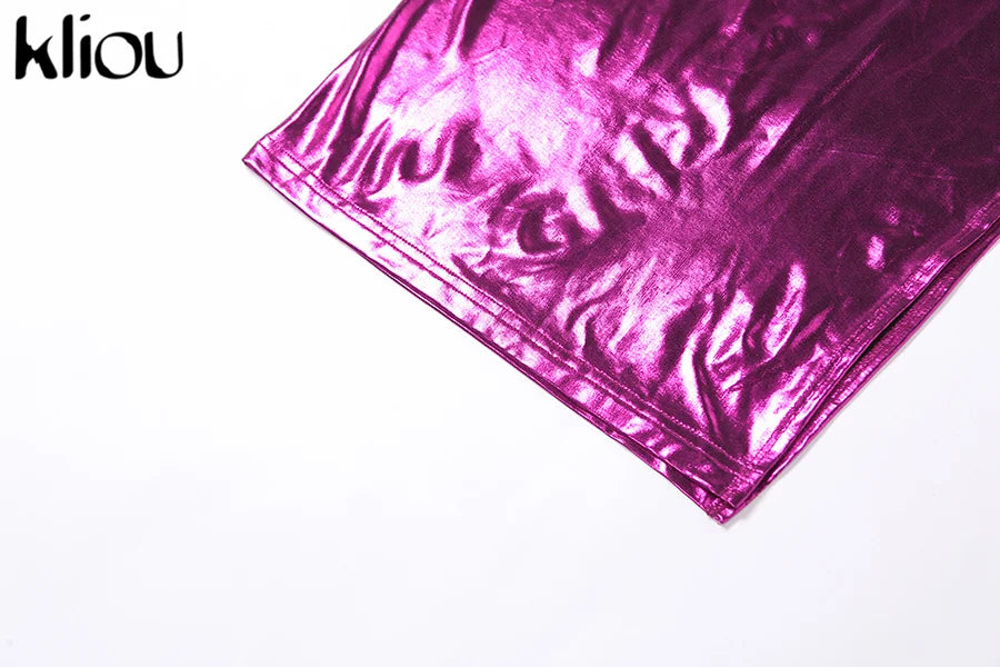 Backless Maxi Dress Party Sheath For Women Shiny Glam