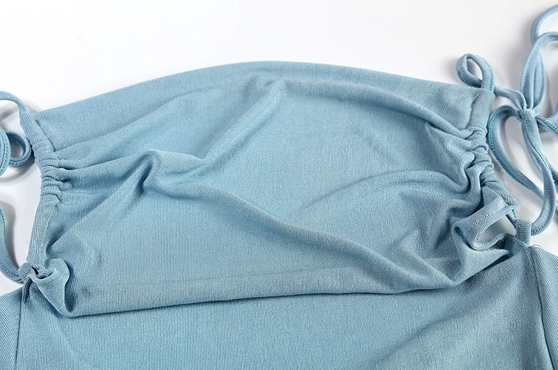 Sexy Strapless Dress Hang Neck Summer Fashion Style