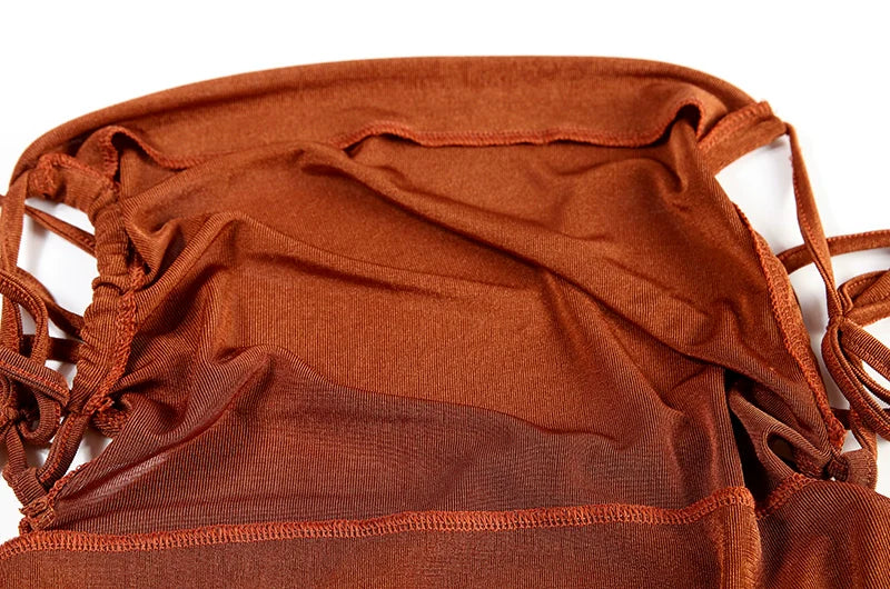 Sexy Strapless Dress Hang Neck Summer Fashion Style