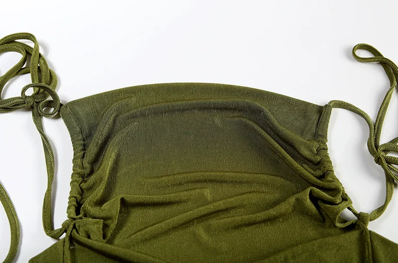 Sexy Strapless Dress Hang Neck Summer Fashion Style