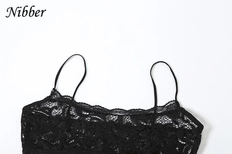 Sexy Mesh Two Piece Set for Women Hipster Mini Camisole and Stretch Skirt Nightclub Party Outfit