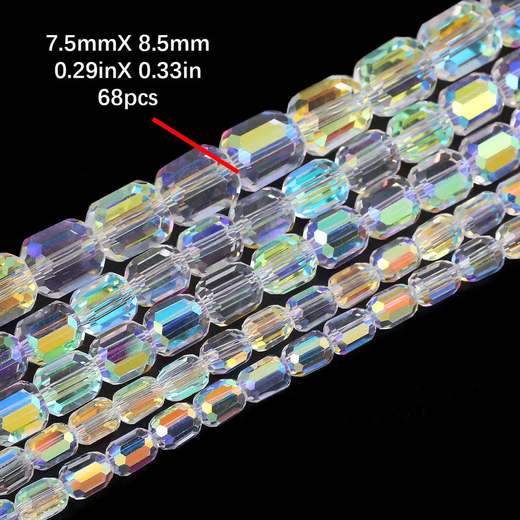Austrian Crystal Transparent AB Glass Beads for DIY Jewelry Making in 3mm, 4mm, 6mm, 8mm Sizes