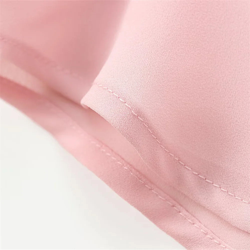 Velvet Bow Accent Single Breasted Flip Collar Long Sleeve Casual Shirt for Women