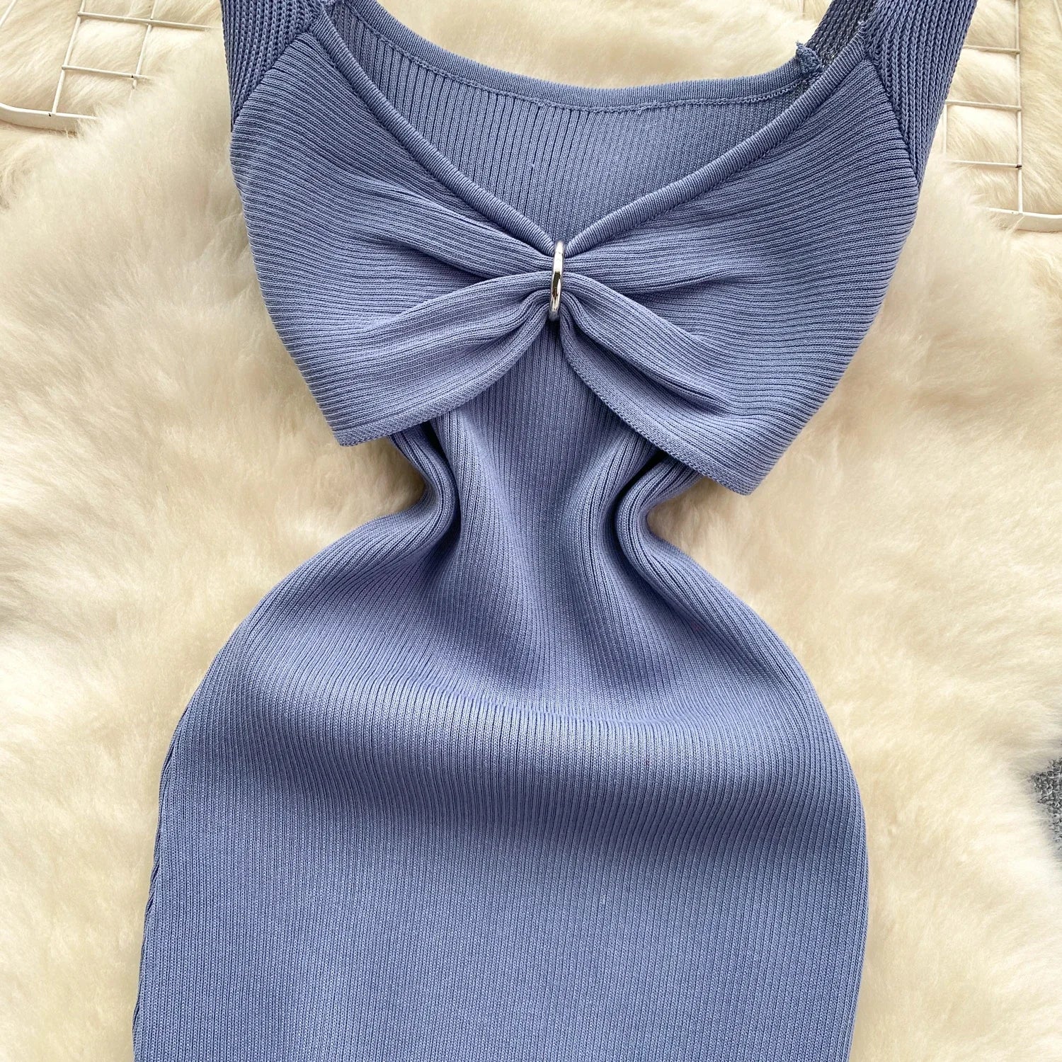 Wrap Dress Knitted Maxi With Pleated Detail And Bodycon Fit