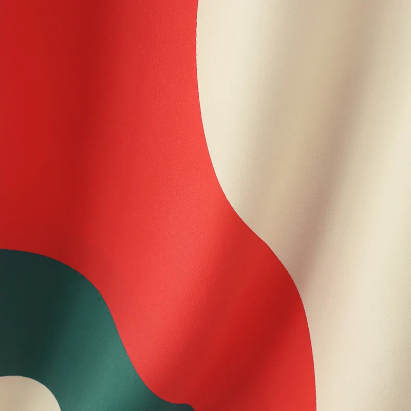 Women Colorful Printed Sundress Round Neck Short Sleeves