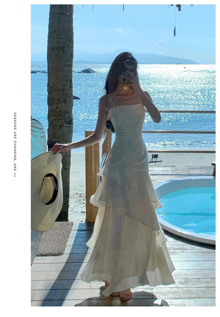 Elegant Spaghetti Strap Long Dress For Women Prom Gown