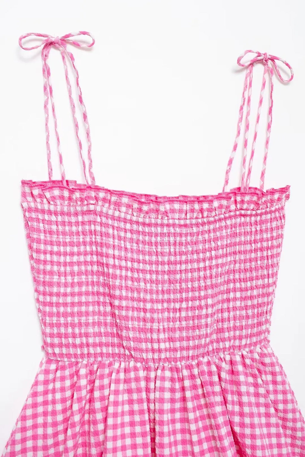 Plaid Print Sleeveless A Line Dress For Women Beachwear