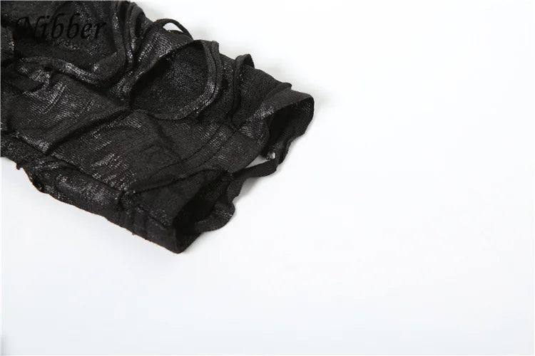 Distressed Backless See Through Bodycon Dress For Women