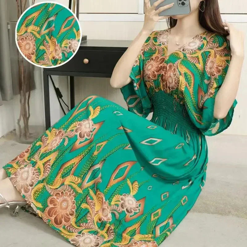 Elegant Floral Print Dress For Women Party Beach Vacation