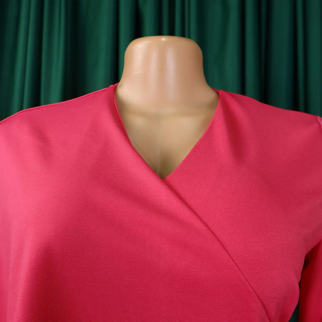 Women's Office Dress V Neck Solid Midi Formal Workwear