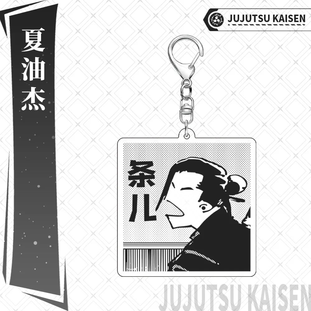 Anime Keychain Satoru Gojo and Geto Suguru Acrylic Pendant Cute Backpack Accessory