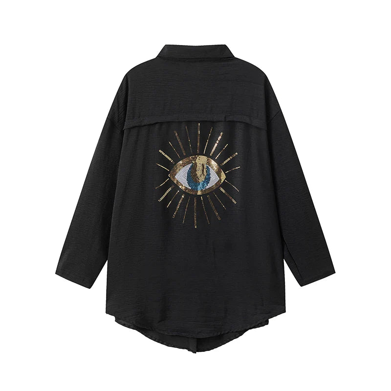 Women's Casual Cotton Linen Lapel Long Sleeve Shirt Autumn Winter Fashion Tunic