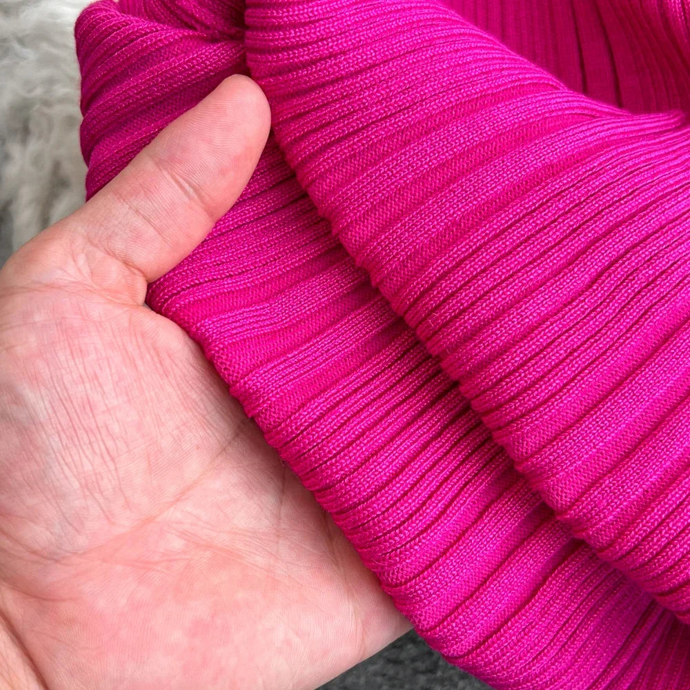 Long Sleeve Knitted Bodycon Dress For Women Autumn Retro