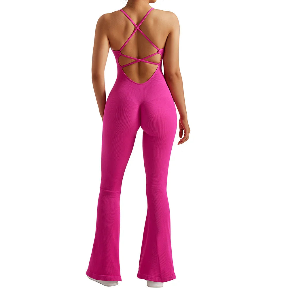 Solid Body-Shaping Sleeveless Skinny Jumpsuit Women Casual Square Collar One Piece Romper Sporty Bodysuit