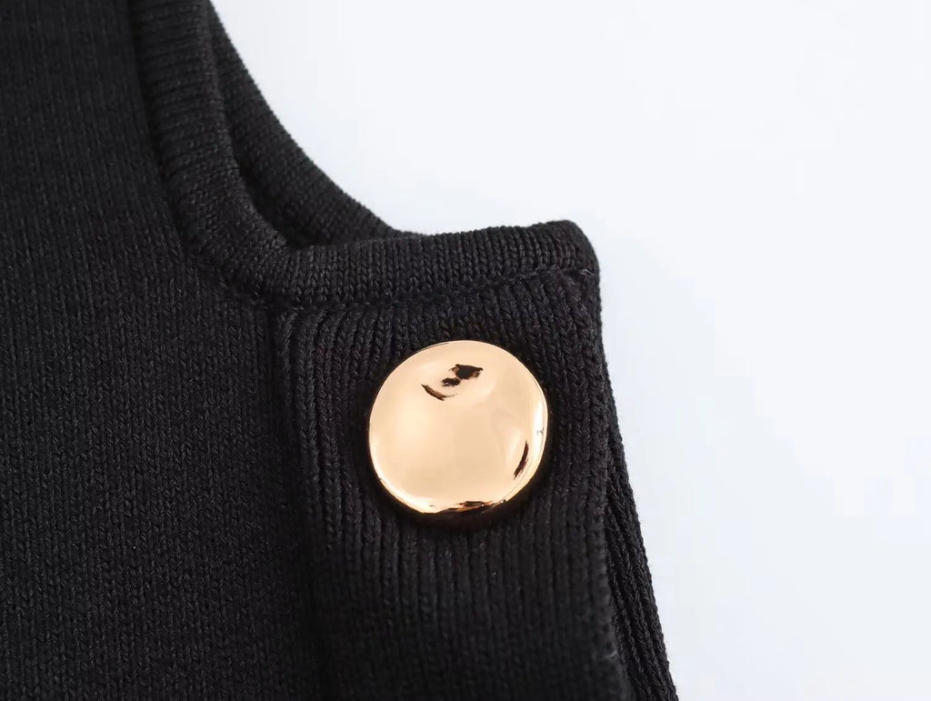 Fashionable Western Style Two-Piece Set With Sleeveless Dress, Vest Skirt, And Long Pants For Women