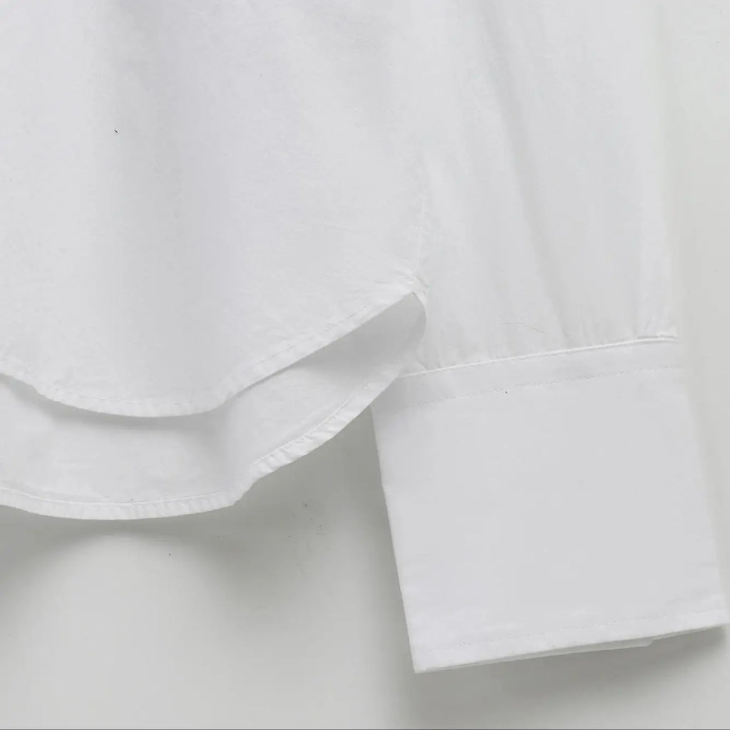 Women's Long Sleeve Lace Up Doll Collar Blouse Single Breasted Chic Street Style Shirt for Spring and Autumn