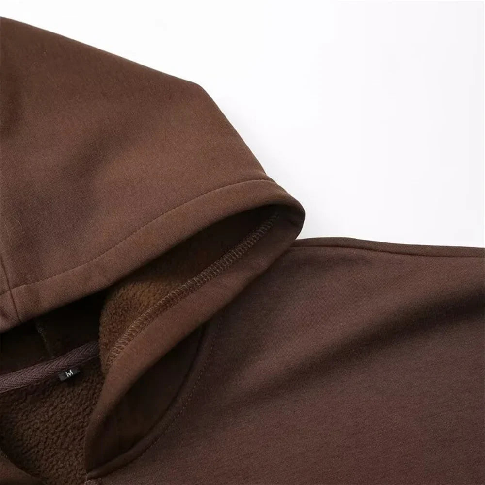 Fashionable Women's Casual Sportswear Jacket and Wide Leg Pants Set with Zipper Decoration