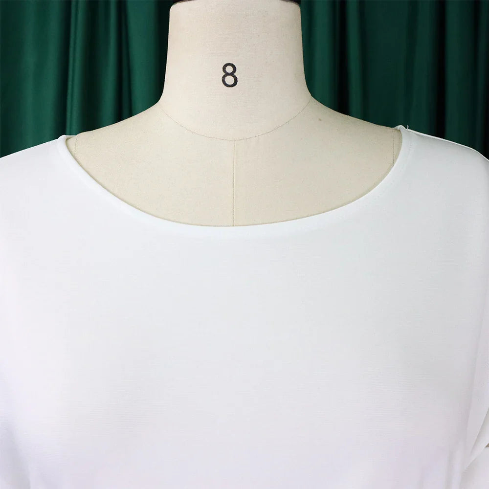 Women's Elegant 2 Piece Pants Set with Solid Blouse Short Sleeve O Neck and Long Trousers