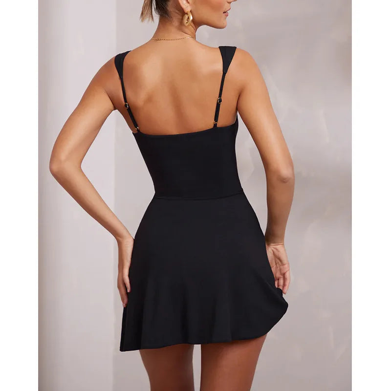 Women's Sleeveless Bodycon Mini Dress Sweetheart Neckline
