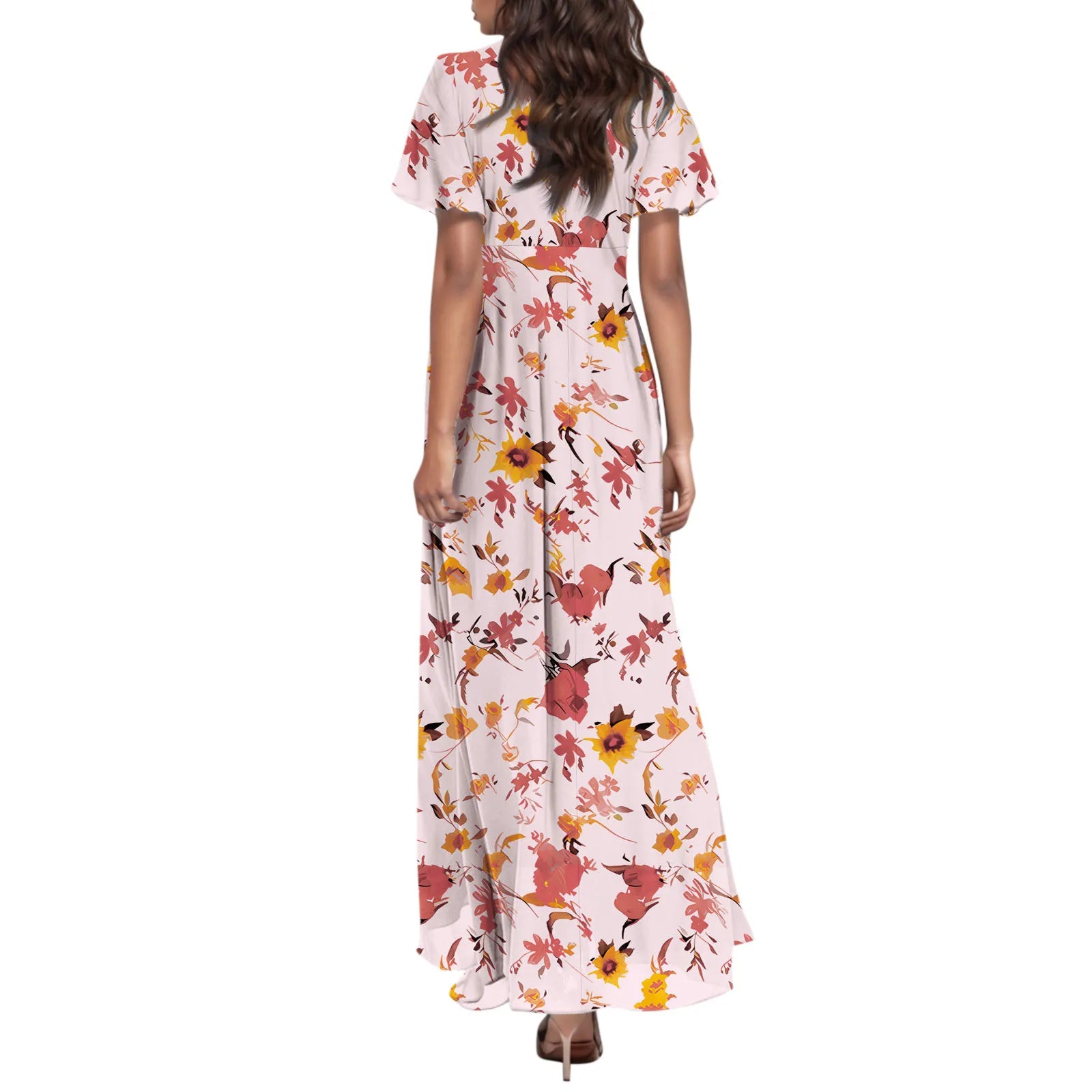 Floral Chiffon Maxi Dress for Summer Wedding Guest Chic