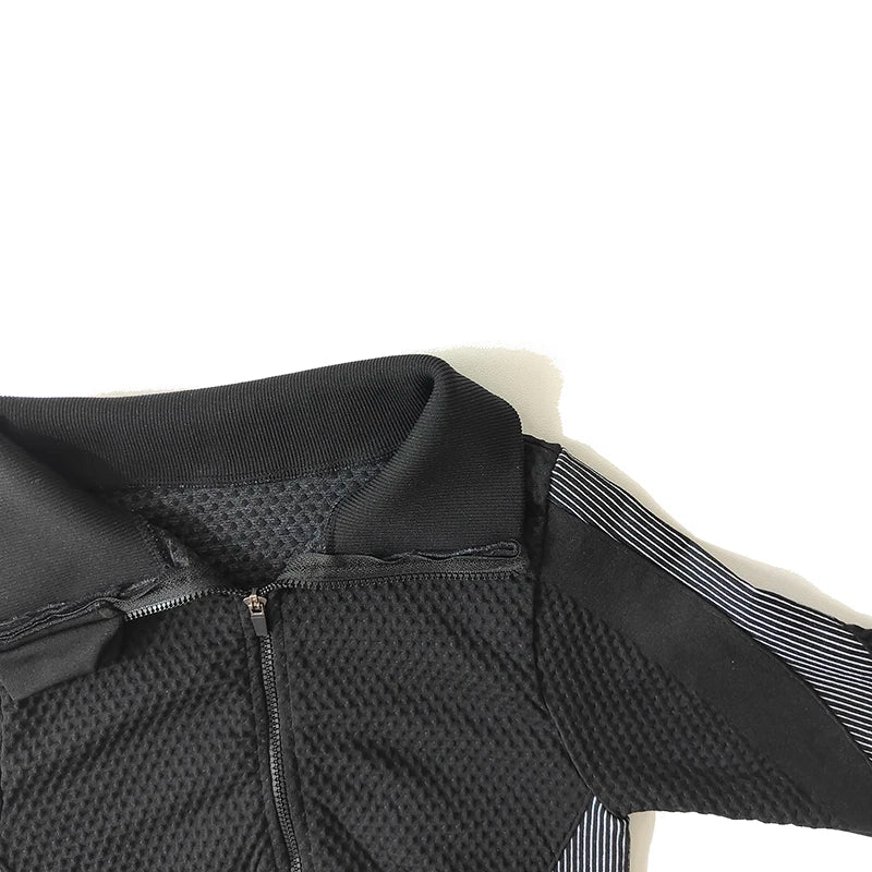 2/3Pcs Women Seamless Knitted Yoga Set with High Waist Leggings and Zipper Long Sleeve Crop Top Lightweight Stretchy Fitness Sportswear Gym Outfit