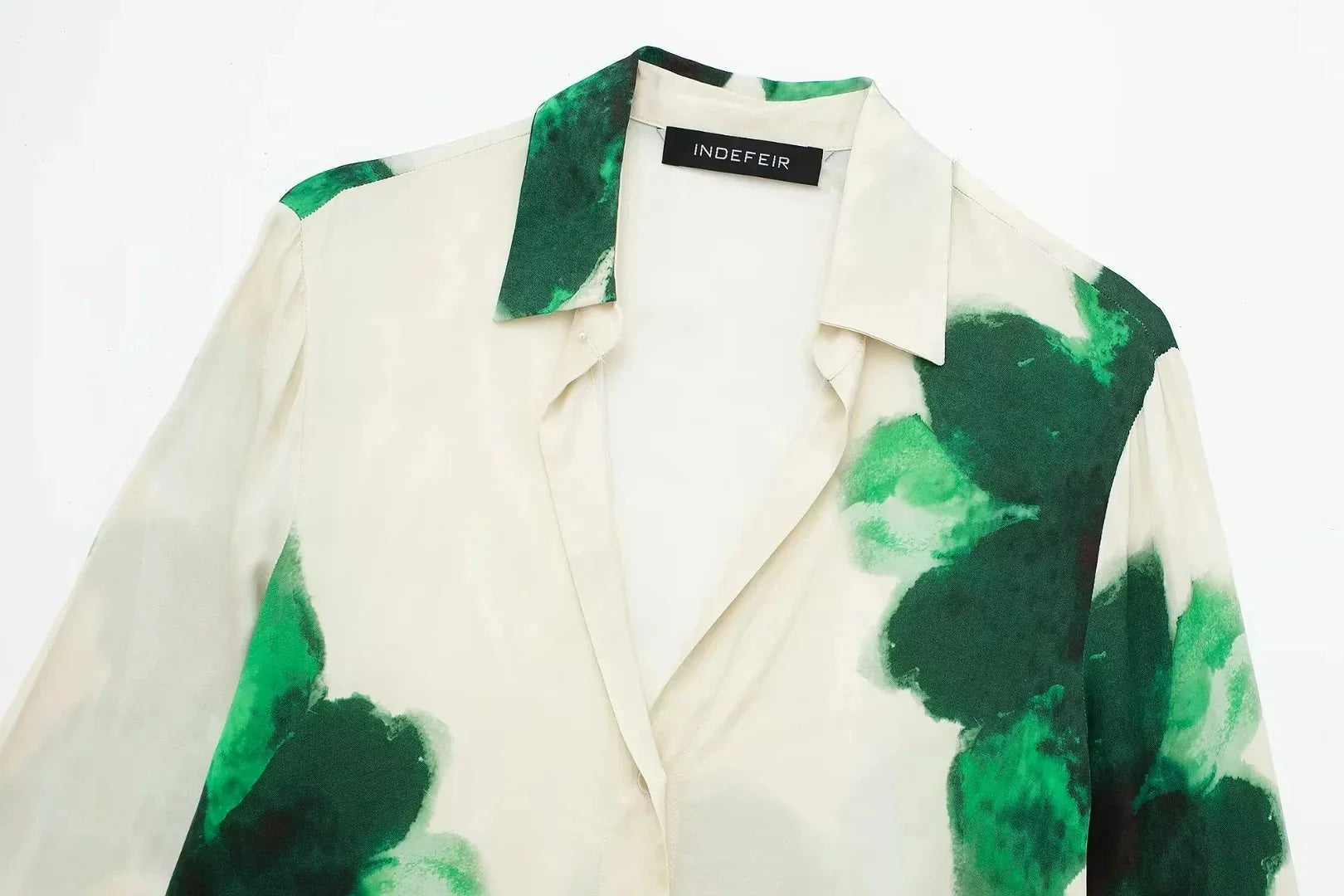 Elegant Floral Print Pant Set With Lapel Long Sleeve Loose Blouse And Drawstring High Waist Wide Leg Pants For Women