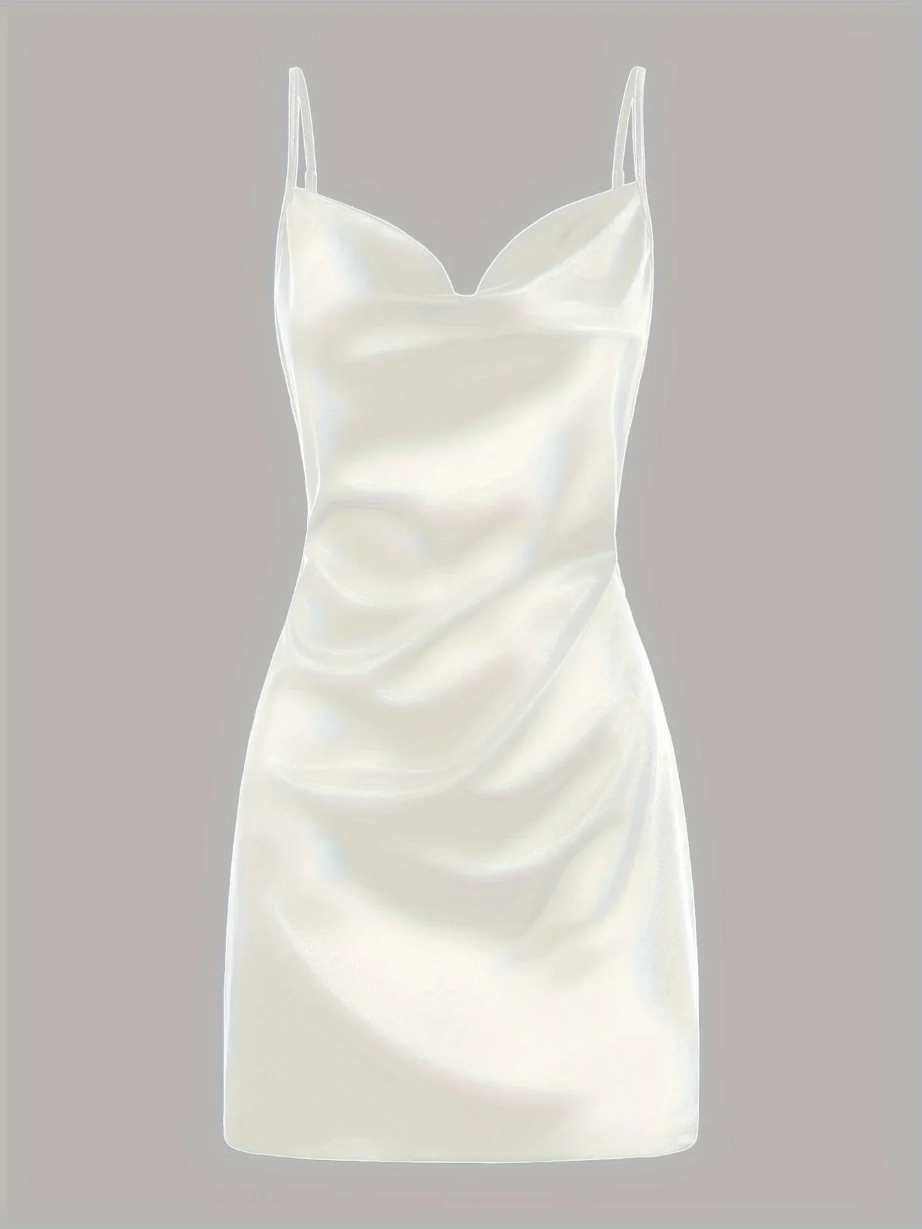 Elegant Satin Hip Suspender Dress For Women Evening Wear