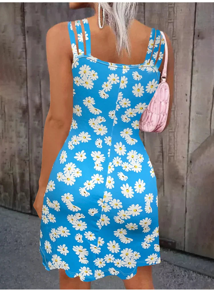 Floral Summer Sundress Women Sleeveless Lightweight Camisole