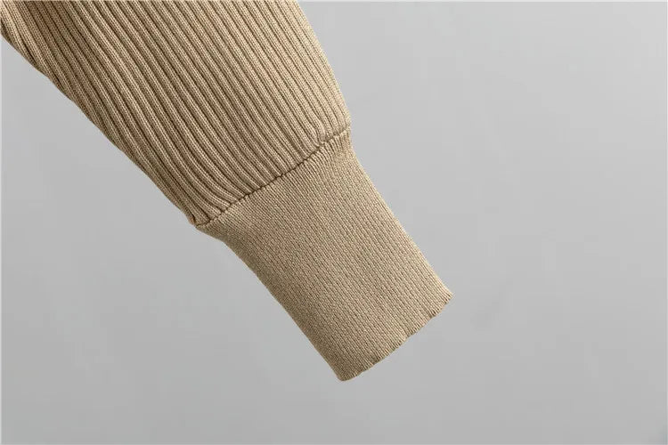 Elegant Sexy Two Piece Tracksuit for Women Ribbed Knitted Backless Crop Top and Long Harem Pants Autumn Lounge Set