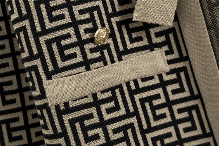 Women's 3 Piece Knitted Tracksuit Set with Cardigan, Vest and Wide Leg Pants