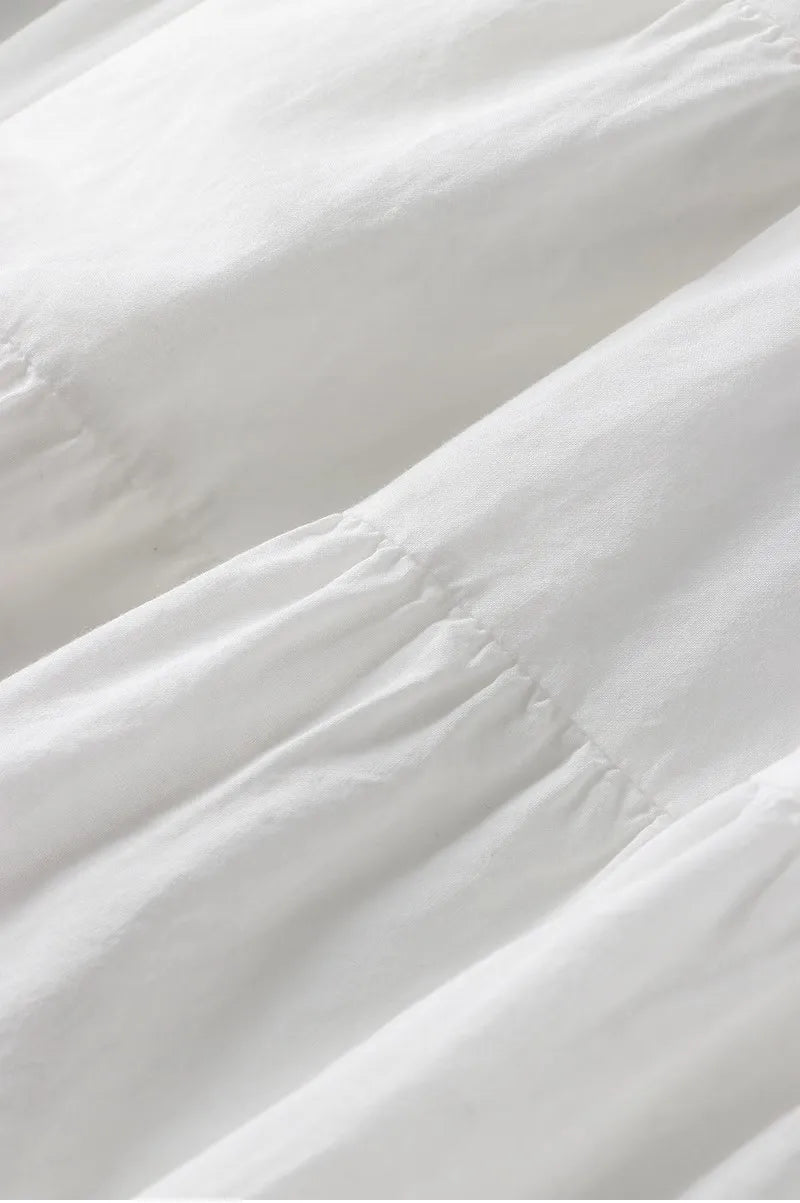 Forest Style Embroidered Cotton Cake Skirt Women Spring