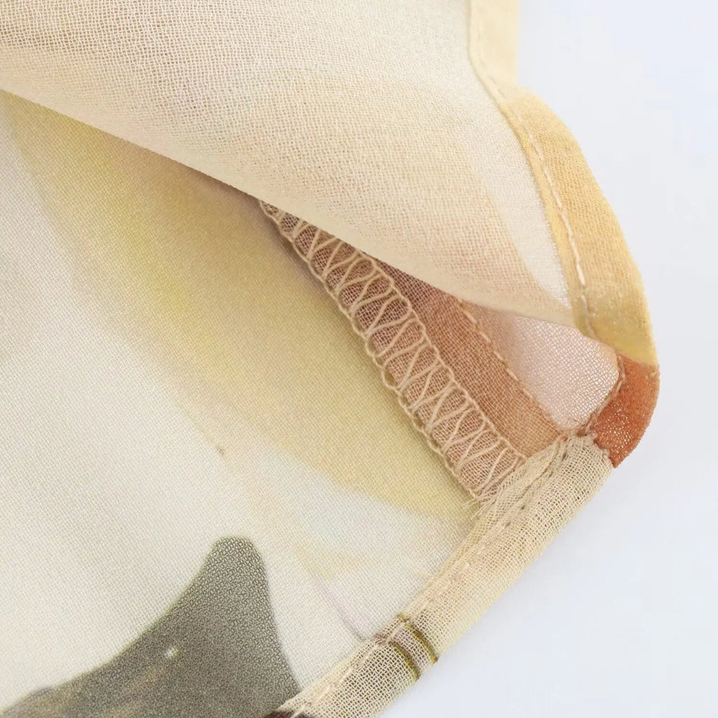 Women's Fashionable Loose Floral Print Semi Transparent Lapel Tie Long Sleeve Shirt for Spring