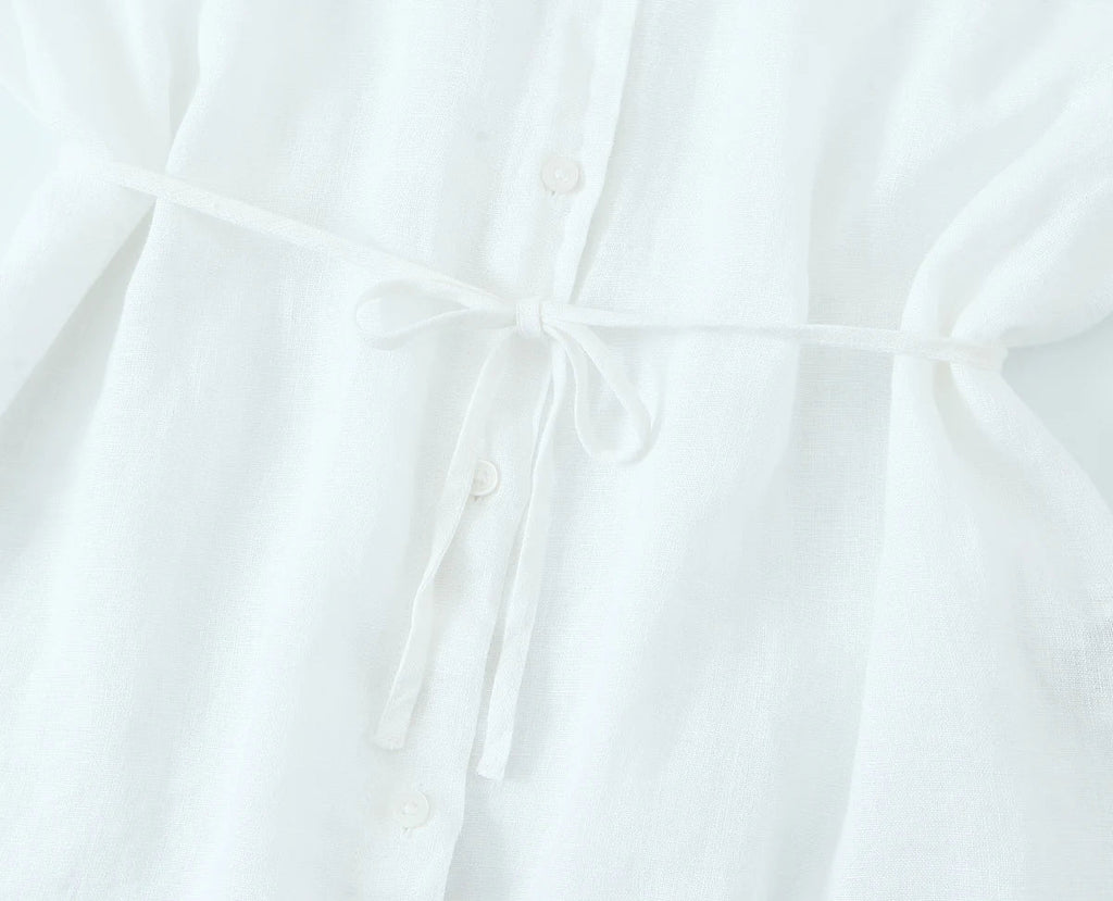 Oversized Women Blouse Summer Casual Long Sleeve Single Breasted Shirt Fashion Loose Fit Top